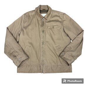 Men's AEROPOSTALE Jacket‎ Coat Full Zip Fleece Lined Brown- Size Large